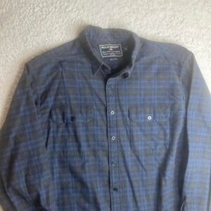 Vintage Polo Sport men's blue grey flannel heavy work pockets outdoors xl